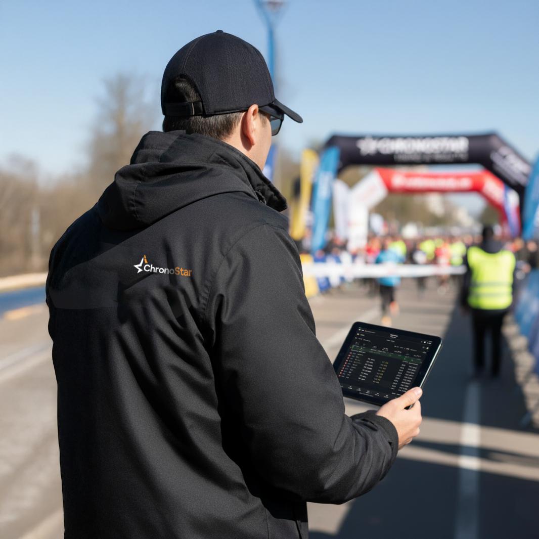 Cronometrador Chronostar operando una carrera en terreno
